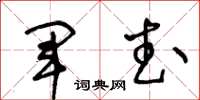 王冬龄军武草书怎么写