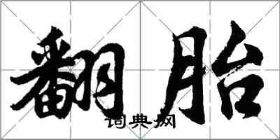 胡问遂翻胎行书怎么写