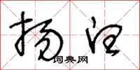 王冬龄扬白草书怎么写