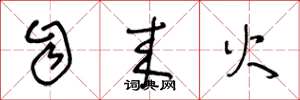 王冬龄自来火草书怎么写