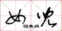 王冬龄女儿草书怎么写