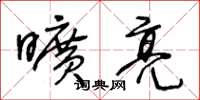 王冬龄旷亮草书怎么写