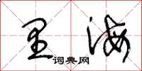 王冬龄里海草书怎么写