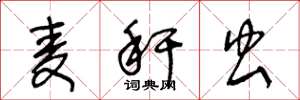 王冬龄麦秆虫草书怎么写