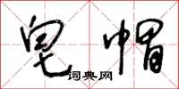 王冬龄皂帽草书怎么写