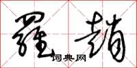 王冬龄罗赵草书怎么写