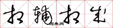 王冬龄相辅相成草书怎么写
