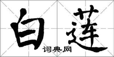 翁闿运白莲楷书怎么写