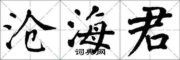 翁闿运沧海君楷书怎么写
