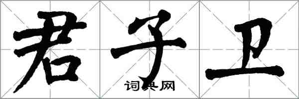翁闿运君子卫楷书怎么写