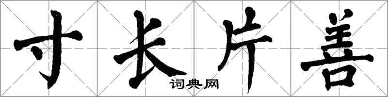 翁闿运寸长片善楷书怎么写