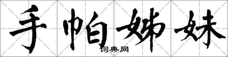 翁闿运手帕姊妹楷书怎么写