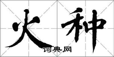 翁闿运火种楷书怎么写
