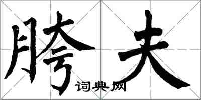 翁闿运胯夫楷书怎么写