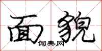 庞中华面貌行书怎么写