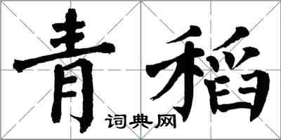 翁闿运青稻楷书怎么写