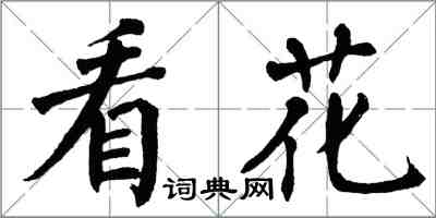 翁闿运看花楷书怎么写