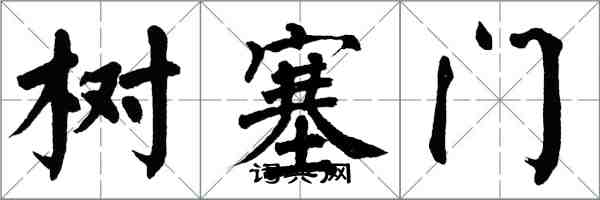 翁闿运树塞门楷书怎么写
