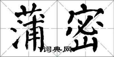 翁闿运蒲密楷书怎么写