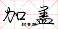庞中华加盖行书怎么写