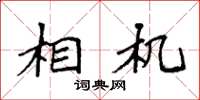 袁强相机楷书怎么写