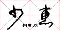王冬龄少惠草书怎么写