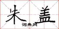 袁强朱盖楷书怎么写