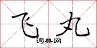 袁强飞丸楷书怎么写