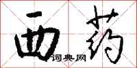钱沛云西药行书怎么写
