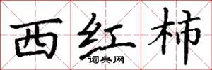丁谦西红柿楷书怎么写