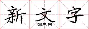 袁强新文字楷书怎么写