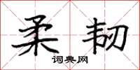 袁强柔韧楷书怎么写
