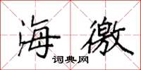 袁强海徼楷书怎么写