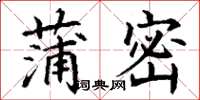 丁谦蒲密楷书怎么写