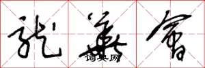 王冬龄龙华会草书怎么写