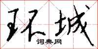 钱沛云环城行书怎么写