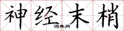 丁谦神经末梢楷书怎么写