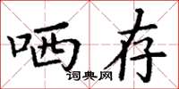 丁谦哂存楷书怎么写