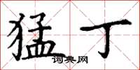 丁谦猛丁楷书怎么写