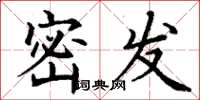丁谦密发楷书怎么写