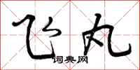 曾庆福飞丸行书怎么写