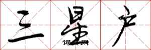 曾庆福三星户行书怎么写