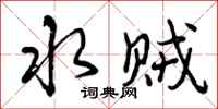曾庆福水贼行书怎么写