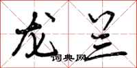 曾庆福龙兰行书怎么写