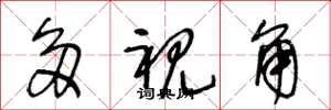 王冬龄多视角草书怎么写