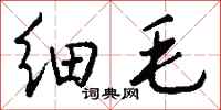 钱沛云细毛行书怎么写