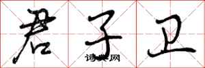 曾庆福君子卫行书怎么写