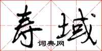 曾庆福寿域行书怎么写