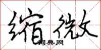 曾庆福缩微行书怎么写