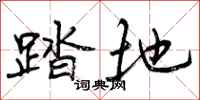 曾庆福踏地行书怎么写